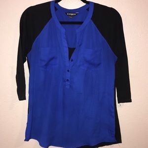 3/4 Sleeve Button down Express Blouse Size M